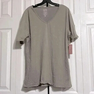 Kalon cotton knit short sleeve tee shirt top